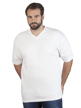 E3000-w weisses Herren Premium T-Shirt R-Neck 5XL