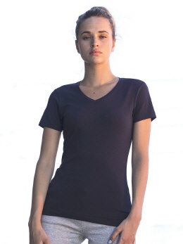 SF122 Damen Feel G Stretch V-Neck T-Shirt XS-2XL